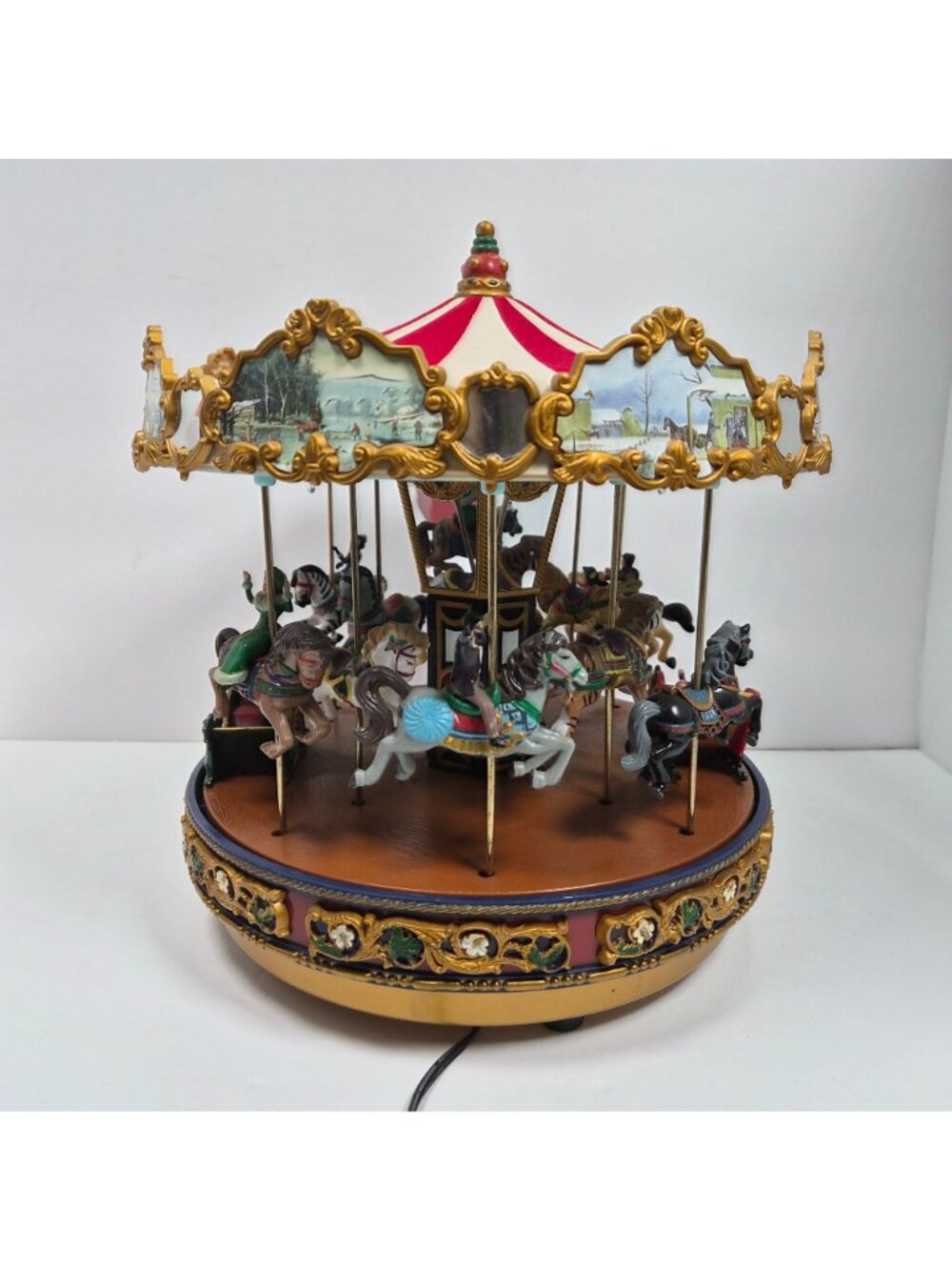 Vintage Mr. Christmas Country Fair Musical Carousel- Tested Works - Picture 4 of 12